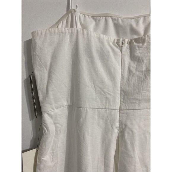 Lulus Dress Women's XL White Sunny Sweetheart Crochet Lace Eyelet Strapless NEW - Picture 8 of 10